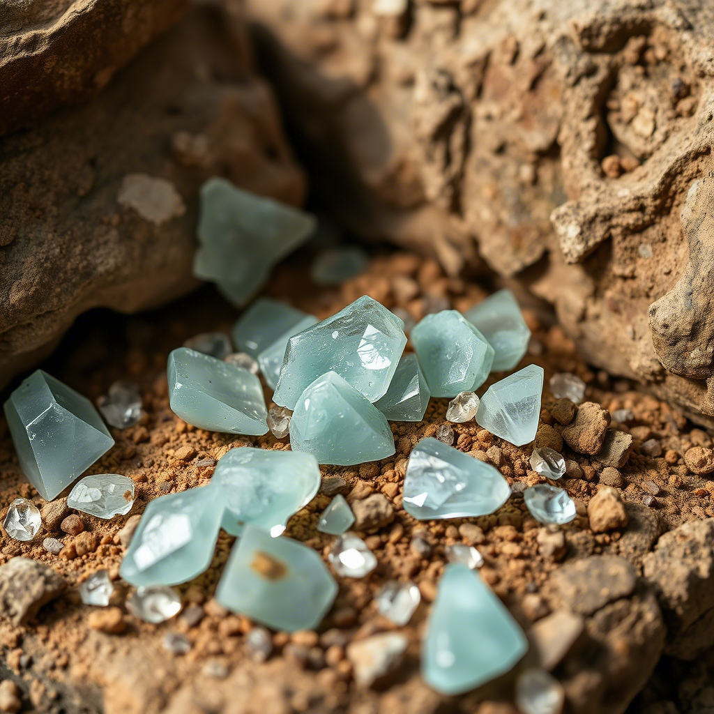 Amazonite used in Norwegian Forest Scented Candle INNCALM, promotes calmness, balance and truth.