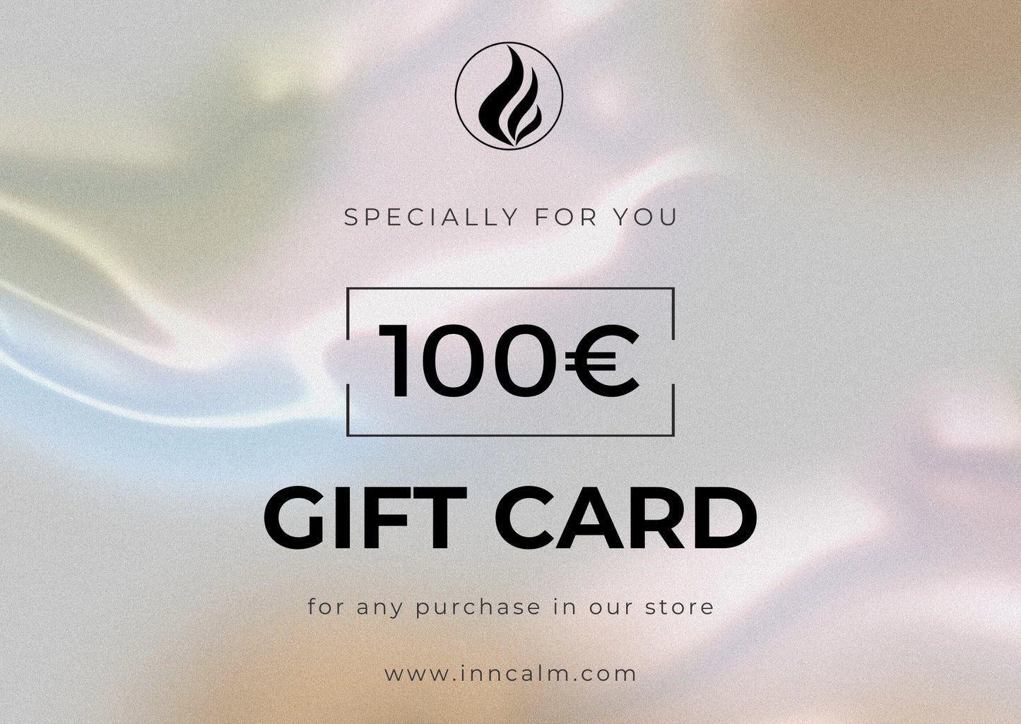 INNCALM €100 Gift Card – A luxurious gifting option for home fragrance and wellness enthusiasts.