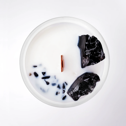 Whiskey & Cedar scented candle with a wooden wick, slow, even burn with a cozy, masculine scent of aged whiskey and cedarwood