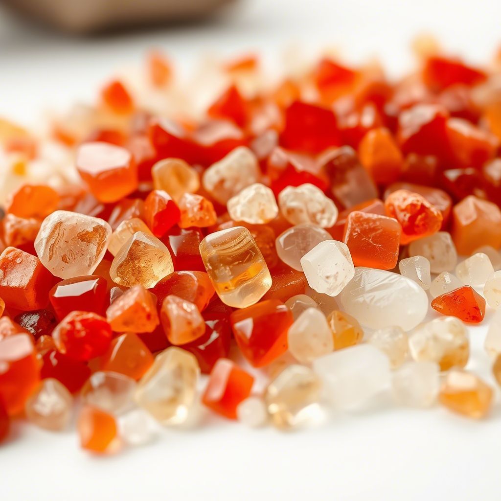 Carnelian & Citrine used in in Grapefruit & Ginger INNCALM Scented Candle, boosting energy, creativity and positivity.