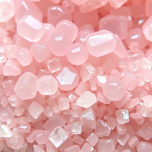 Rose Quartz used in Cashmere Scented Candle INNCALM, promoting love, compassion and emotional healing.